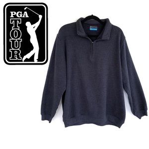 PGA Tour 1/4th Zip Pullover Sweater Fleece Mens XL